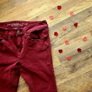 Maroon AE jegging jeans